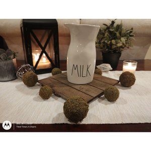 Rae Dunn LL "Milk" 7" Pitcher Carafe Server NEW